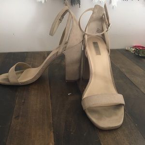 Nude Forever 21 Chunky Heels